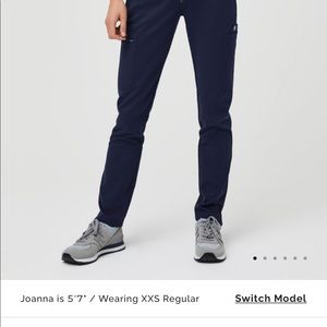 Figs Yola Skinny Scrub Pants Size XS *PETITE* navy